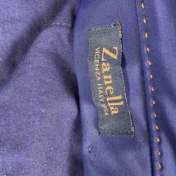 Zanella Active Devon Dress Pants Mens 36x28 Gray/Navy Performance Wool Blend - Picture 6 of 15